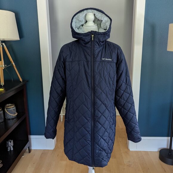 Columbia Women's Copper Crest 11 Lightweight Coat Size XL Navy Quilted - Picture 1 of 13
